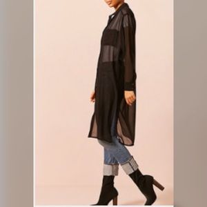 Sheer Longline Shirt